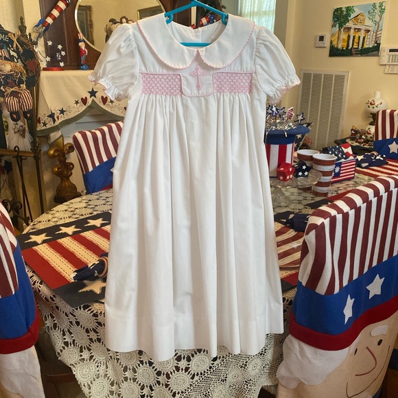 Shrimp & Grits Smocked Girls Dress size 5 - Picture 7 of 15